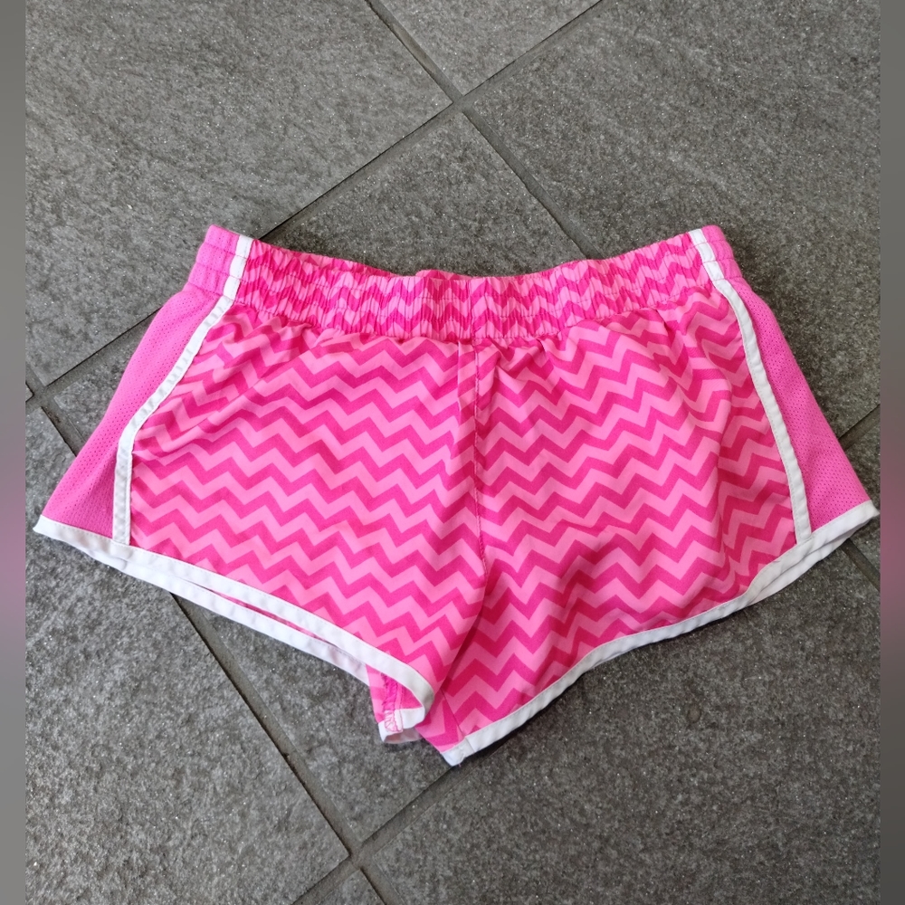 •So Athletic Hot Pink zig zag Shorts Girl Small - Picture 2 of 8